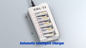 EBL AA 2300mAh (8 Pack) and AAA 1100mAh (8 Pack) Ni-MH Rechargeable Batteries and AA AAA Rechargeable Battery Charger with 2 USB Charging Ports