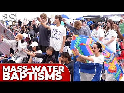 SAMMY THE BULL takes part in CALIFORNIA´S record-breaking MASS-WATER BAPTISMS