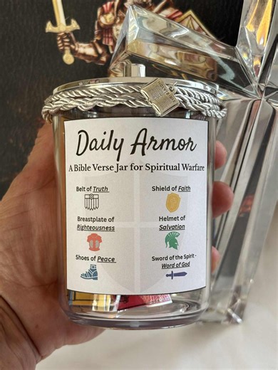 Armor of God Bible Verse Jar | Christian Encouragement Gift for Pastor | Ordination or Retirement Gift - Etsy