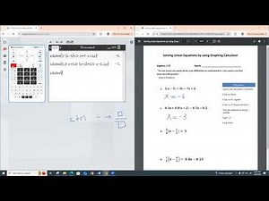 Solving Linear Equations by Using Graphing Calculator TI-NSPIRE CX II