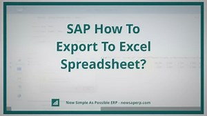 SAP How To Export To Excel Spreadsheet?