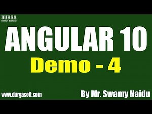 ANGULAR 10 tutorials || Demo - 4 || by Mr. Swamy Naidu On 21-02-2022 @6:30PM IST