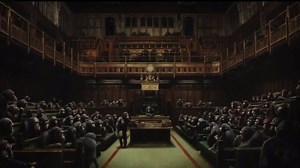 Banksy’s ‘Devolved Parliament’ sells at auction for $12.2 million