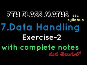 7th class maths in telugu//chapter-7// exercise-2// Data Handling