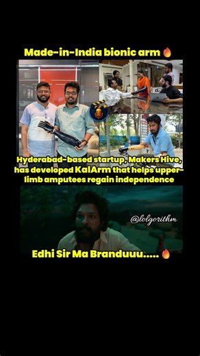 Made-in-India Bionic Arm Is Changing Lives | KalArm Innovation #trending #hyderabad #bionicarm