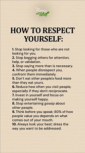 2.5M views · 18K reactions | How To Respect Yourself | The meaning of life | Facebook