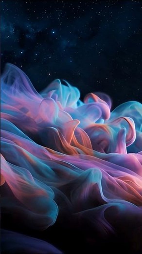 Ethereal Rainbow Silk Flowing in Starry Void for Deep Sleep 🌌