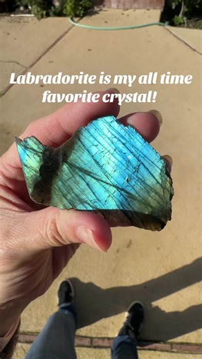 The first lab in my hand is my all time favorite out of my lab collection! This is the crystal that started my entire collection of crystals and rocks and is one of the crystals I am most drawn to! I would love you hear what your favorite crystals are! #labradorite #crystals #crystalcollection #crystaltok