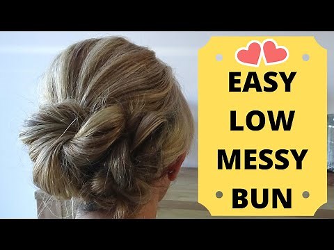 Quick & Easy low messy bun hair tutorial