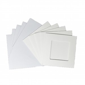 Square aperture square cards - White (Pack of 5)