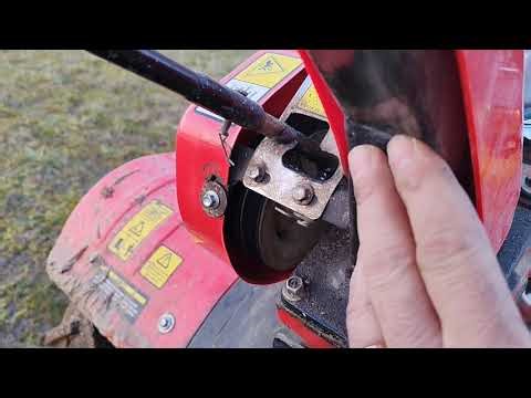 I installed a battery and mini spotlights on the motorized hoe