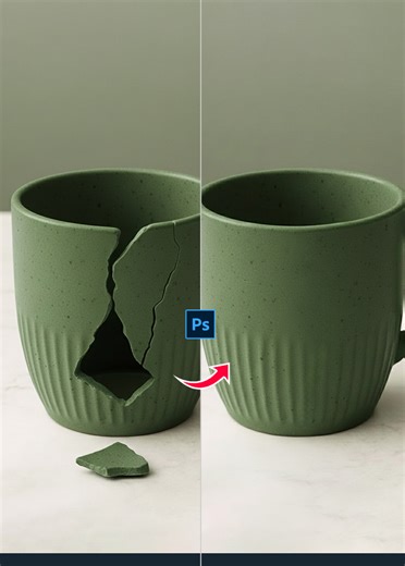 Remove Broken Glass in Adobe Photoshop | Photoshop Tricks & Tips (Easy Method) #Photoshop #PhotoshopTricks #PhotoRepair #BrokenGlass | Graphics Solution Tricks