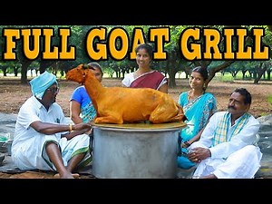 Full Goat Roast | Whole Goat Cooking Recipe in Village Style #ManaUruVantalu