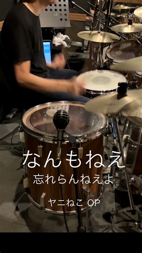 『ヤニねこ』OP「なんもねえ」(忘れらんねえよ)ドラム叩いてみた。 #shorts #drums #cover