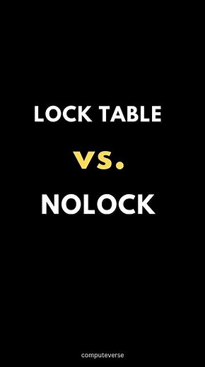 SQL LOCK TABLE Vs. NOLOCK ✍️