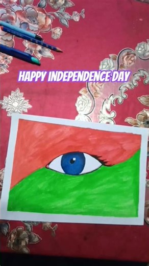 I Drew a TRICOLOR Eye 👁️🔥#tricolor #shortvideo #shorts