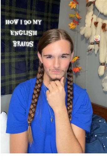 English braid tutorial #easyhairstyle #braid #hairstyle #menwithlonghair