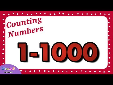 Counting 1-1000, Numbers 1-1000, Numeros 1-1000, Counting from 1-1000, Count to 1000, 1-1000