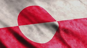 Greenland flag waving - Free Stock Video