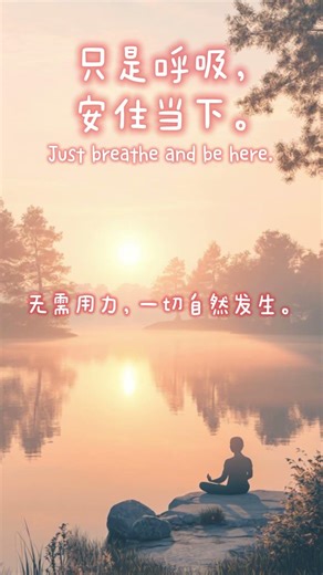 只是呼吸，安住当下 | Just breathe and be here #呼吸疗愈 #冥想短片 #calmenergy