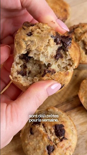MUFFINS MOELLEUX CHOCO BANANE🍫✨ #recettefacile #recettesimple #recette #mangermieux #batchcooking