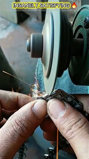Satisfying Chainsaw Chain Sharpening 🔥 Restore Razor Sharp Teeth in Seconds.