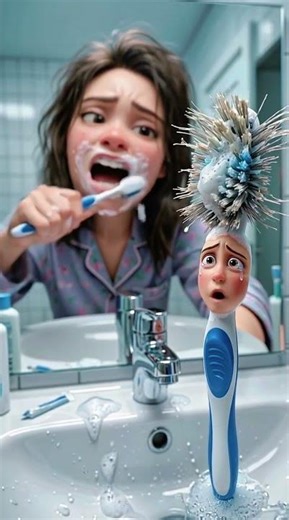 STOP Brushing Your Teeth Like This! 🪥🦷 #dentalhygiene #healthtips #animation #oralhealth #shorts