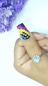 110K views · 1.4K reactions | Colourful polka dots nailart ❤️ #fbreels #reelsfbシ #nailtutorial #easynailart | Thenail Vibes | Facebook