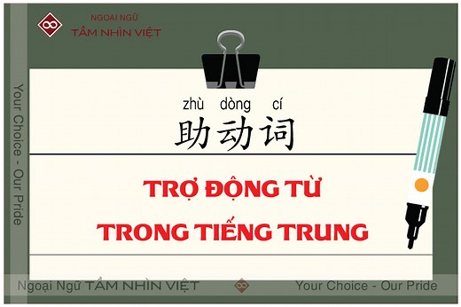 Trợ Động Từ Trong Tiếng Trung | Chức năng & Cách dùng - Ngoại ngữ Tầm Nhìn Việt | Trung tâm dạy tiếng Trung uy tín