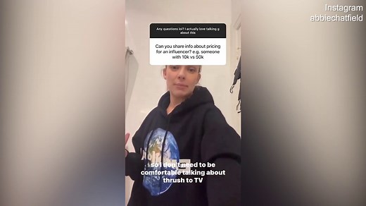 Abbie Chatfield on how much influencers really earn