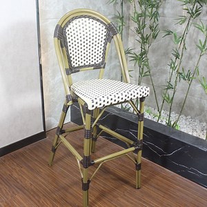 [Hot Item] Modern Best Selling Products Wicker Counter Height Commercial High Chair for Counter Bar Stool Rattan Bistro Chair