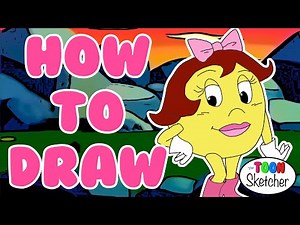 How to draw Ms Pac-man from the animated series "Pac-man"