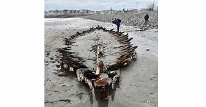 A shipwreck uncovered by waves every 20 or so years has been dated to pre-Revolutionary War times