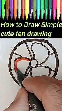 🌟 How to Draw a Fan | Easy Step-by-Step Drawing & Coloring 🎨 #stepbystepdrawing #drawing #artforkids