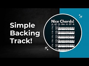 Pop/rock backing track in A Major! Useful onscreen chord progression & scale chart!