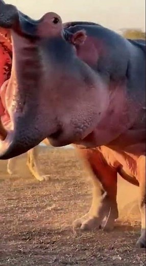 Amazing shot! Rescuer mother hippo! #wildlife
