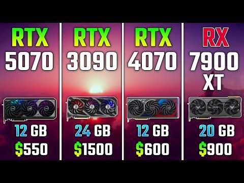 RTX 5070 vs RTX 3090 vs RTX 4070 vs RX 7900 XT | Test in 7 Games