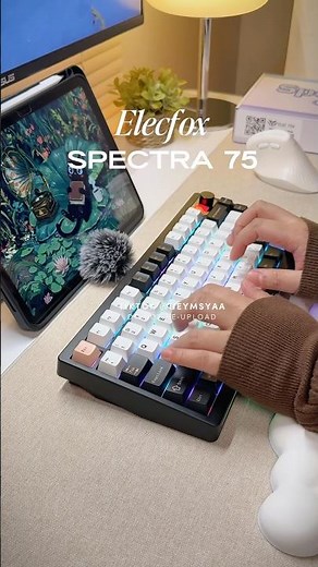 Elecfox Spectra 75 Tri-mode Mechanical Keyboard with Dot-Matrix Display - Noir Pink #desksetup