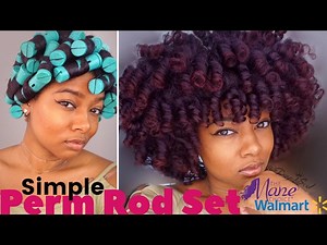Simple Perm Rod Set + Night Routine| Natural Hair UPDATED | The Mane Choice Pink Lemonade & Coconut