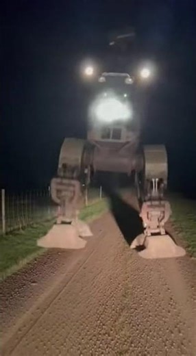 Nighttime Mech Security Patrol Tags #farmsecurity #nightfootage #homemademech #ruralfarm #phonevideo