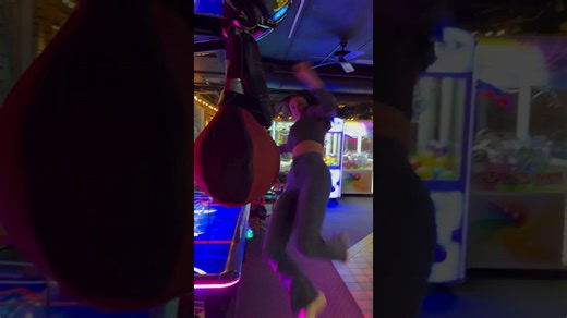 Girl performs perfect jump kick in action-packed clip