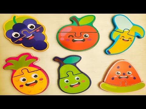 kids for puzzle game | learn fruit matching with puzzle | preschool learning Video for little