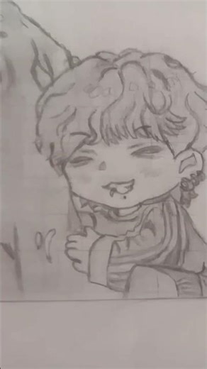 anime drawing BTS JK fun art #bts #btsarmy #army