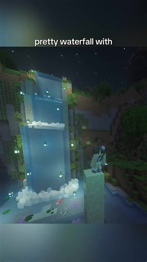 How to Make a Pretty Waterfall with Bubbles in Minecraft