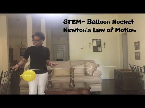 STEM- Balloon Rockets- Newton's Law of Motion #Stemlesson #Stemproject