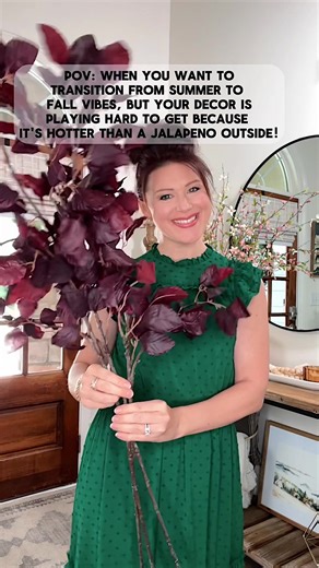 POV: You’re ready for cozy Fall vibes, but Mother Nature is still blasting you with Summer Heat 🥵 #fallaesthetic #falldecor #bringonsweaterweather #transitionfail