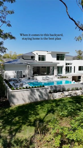 P.J.E. Lawn Care & Landscaping | When it comes to this backyard, staying home is the best plan The pool, raised seating, and open layout make it easy to swim, lounge, and... | Instagram