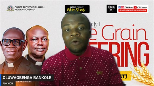 LIVE BROADCAST OF WEEKLY CAC BIBLE STUDY PREVIEW || SUNDAY JANUARY 18, 2026 || STUDY 2 || THE GRAIN OFFERING POWERED BY CHRISTIAN EDUCATION DEPARTMENT OF CAC NIGERIA & OVERSEAS AND CAC NEWS TIME: 8PM-9PM KEEP HITTING THE SHARE BUTTON AS YOU ARE WATCHING AND AS YOU DO SO YOU ARE BLESSED IN JESUS' NAME #CACBibleStudyPreview #CACBibleStudy #GrainOffering #CACNews #CACChristianEducation #ChristApostolicChurch � New to streaming or looking to level up? Check out StreamYard and get $10 discount! � | C