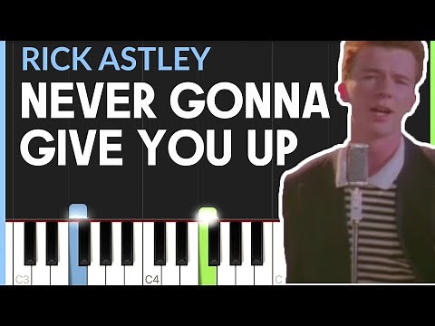 Never Gonna Give You Up - Rick Astley | EASY Piano Tutorial