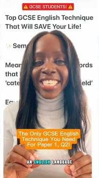 The Only Technique You Need For GCSE English Paper 1, Question 2 (The "Language" Question)